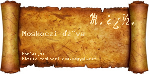 Moskoczi Éva névjegykártya