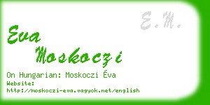 eva moskoczi business card