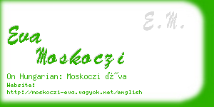 eva moskoczi business card